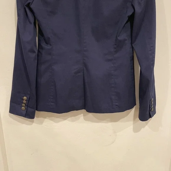 Banana Republic Women's Navy Blue Double Breasted Blazer Brass Buttons Size‎ 2 - Picture 6 of 11